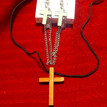 Lovely Cross Necklace AND Earring Lot - $25.74