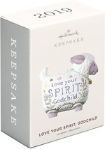 Hallmark Keepsake Ornament 2019 ~ &quot;Love Your Spirit, Godchild&quot; Porcelain... - £3.92 GBP