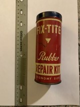 Vintage 1950’s Fix Tite bicycle motorcycle Tire Tube Repair Kit Tin Can ... - $36.26