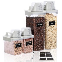 Cereal Containers Storage Set, 4 Pcs Airtight Food Storage Containers With Flip- - $32.99