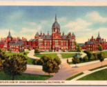 Birds Eye View Johns Hopkins Hospital Baltimore MD UNP Linen Postcard N8 - $6.88