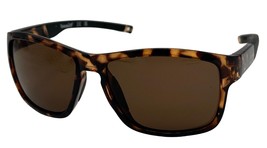 Timberland Sunglass Mens Dark Havana Plastic Rectangle Wrap Brown Len TB7274 52E - £17.36 GBP