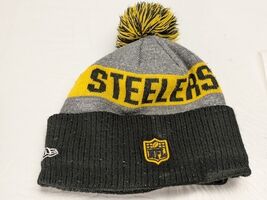 NEW ERA NFL Pittsburg Steelers Sport Hat Knit CAP Beanie With POM Gray/B... - $14.69