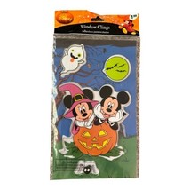 Halloween Disney Mickey Minnie Pumpkin Ghost Moon Spider Gel Jelz Window Cling - £11.98 GBP