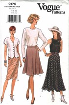 Misses' Straight or Flared SKIRTS 1995 Vogue Pattern 9175 Sizes 6-8-10 - $15.00