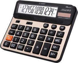 Large Button Calculator,Philley Large Lcd Display 14 Digits Desktop, Ct-... - $37.98