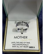 Footnotes Sterling Silver Mother Daughter Engraved  Sterling Silver Ring... - $29.69
