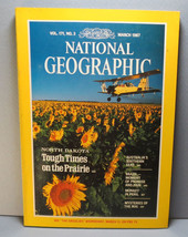 National Geographic Magazine March 1987 Mysteries of the Bog / ND Tough Times - $8.45