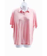 Style and Co Pink Polo Top Size Large - $15.83