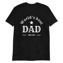Custom Dad T-Shirt Worlds Best Dad Personalized Shirt Birthday Tshirt for Dad Bl - £15.71 GBP+