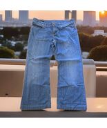 Gucci 70's Cropped Jeans Womans Size 48 Wide-leg Designer Made In Italy D3 - $121.03