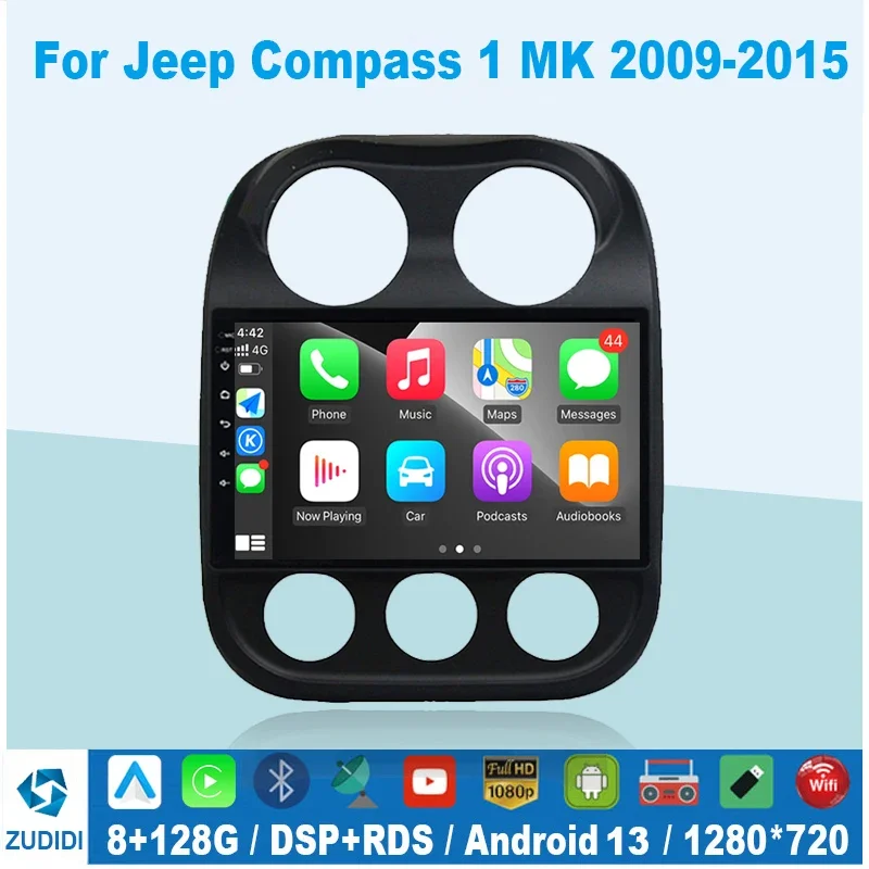 Car Radio For Jeep Compass Patriot 2010-2016 Autoradio Stereo 2 Din Player GPS - $144.65+