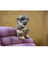 (Y-MON-708) tan brown MONKEY APE gemstone carving figurine love CHIMPANZ... - €15,33 EUR