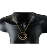 Thalia Sodi Gold-Plated Pavé Double Circle Pendant Necklace - $14.70