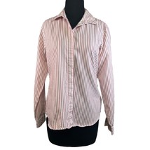 Cutter and Buck Womens Size Medium Red Striped Button Up Shirt - £8.88 GBP