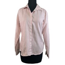 Cutter and Buck Womens Size Medium Red Striped Button Up Shirt - £8.71 GBP