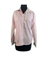 Cutter and Buck Womens Size Medium Red Striped Button Up Shirt - £8.71 GBP