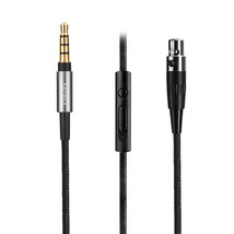 Male 3.5 mm TRS to 3-Pin Mini Female XLR Nylon Audio Cable with mic - - £15.73 GBP