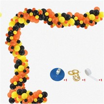 Party Popper Pack: 120 Vibrant Latex Balloons in Yellow, Black, and Orange for F - £29.08 GBP