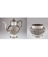 S Kirk &amp; Son Main Chassé Repousse Café Pot Et Déchets Bol 474 Superbe - $3,778.18 CAD