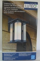 NEW LUTEC Craftsman Style Outdoor LED Wall Lantern Matte Black Finish Light - £49.03 GBP