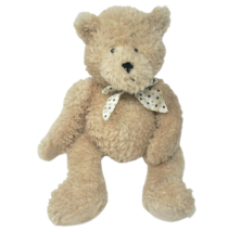 16&quot; Ganz Marley Light Brown Teddy Bear Stuffed Animal Plush Toy H12177 W/ Bow - £52.56 GBP