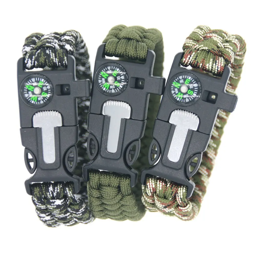 Paracord Rope 550 Camping Survival Kits Parachute Wristband Rescue Bracelet - £8.82 GBP