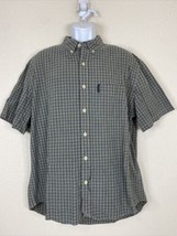Abercrombie &amp; Fitch Shirt Men Size L Green Plaid Button Up Short Sleeve ... - £8.44 GBP