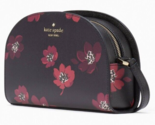 Kate Spade Perry Black Floral Saffiano Dome Crossbody K9606 Red NWT $279 FS - $93.05