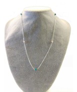 4 mm gemstone rose and turquoise 925 20 inch necklace - £9.93 GBP