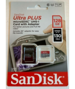 NEW SanDisk Ultra PLUS 128GB microSDXC UHS-I Memory Card with Adapter - £16.23 GBP