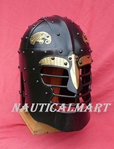 NauticalMart Medieval Viking Vendel Armor Helmet With Brass Accent - £159.07 GBP