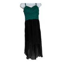 Lily Rose Junior Women&#39;s Green/Black Asymmetrical Dress Size Medium - £18.47 GBP