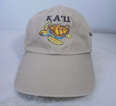 Ka&#39;u Hawaii Embroidered Sea Turtle Hat Unisex OSFA Adjustable Ball Cap Tan HG - £12.43 GBP