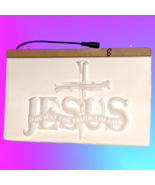 Jesus LED Neon Hanging Sign Light Cross Nails Unique Gift The Way The Tr... - $621.06 MXN