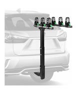 Bike Rack for Car, 3 Bike Hitch Rack with 2-Inch Receiver, Foldable- Black - $53.11