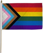109 30031 rainbow progress pride flag 12 inch x18 inch thumb200