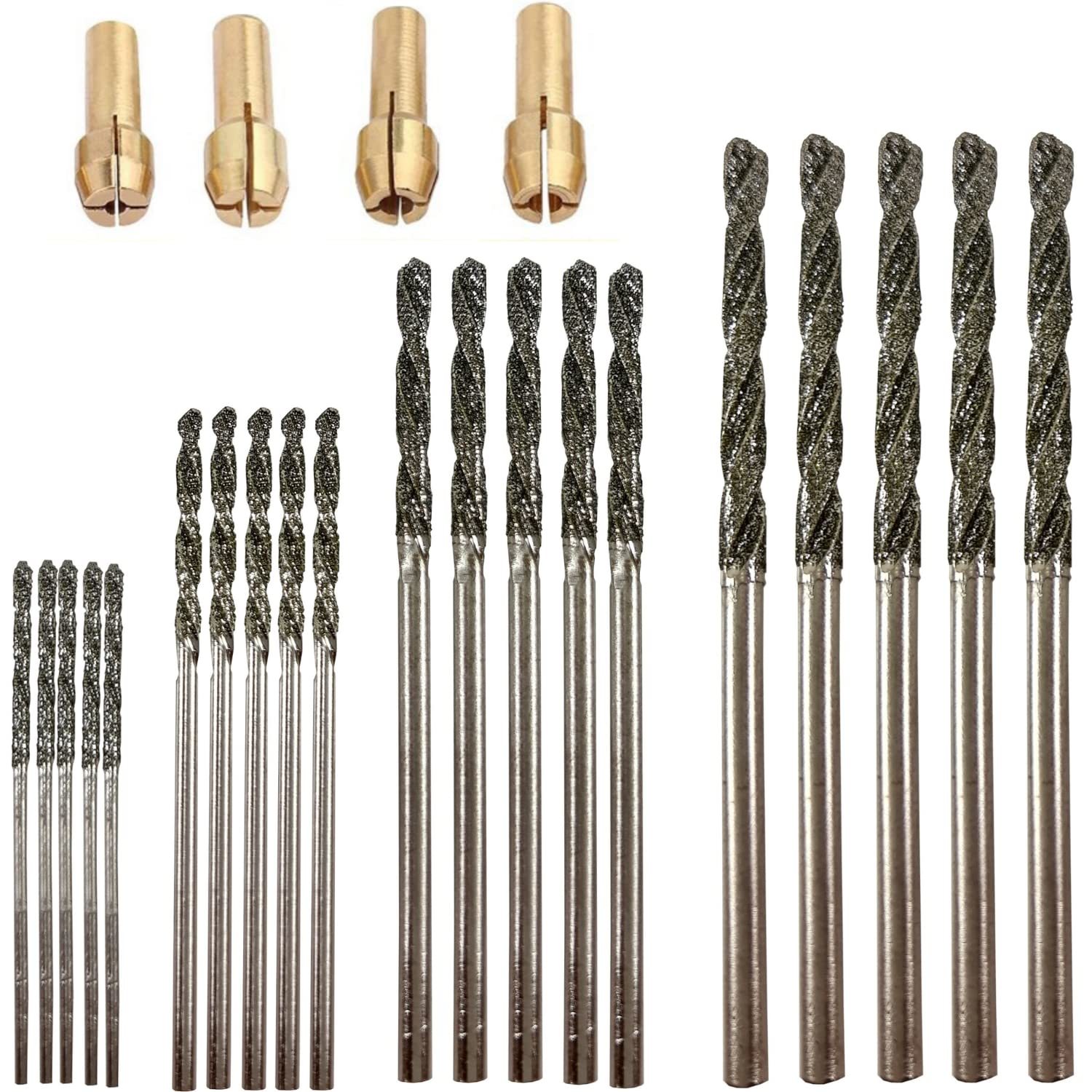 Primary image for Diamond Drill Bit Set, 1Mm 1.5Mm, 2Mm 1.5Mm, 20 Pcs., 4 Sizes, Compatible With