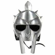 Medieval 18ga Steel Gladiator Maximus Roman Spiked Helmet Functional Armor - $125.76