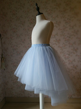 Girl Baby TUTU Skirts Light Blue Wedding Tiered Tutu Tulle Skirt Princess Outfit image 2