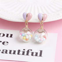 Pink Multicolor &amp; 18K Gold-Plated Heart Ball Drop Earrings - £10.23 GBP