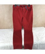 Style &amp; Co Jeans Burnt Red Slit Knee Mid-Rise Skinny Jeans NWT Size 4 - £10.30 GBP