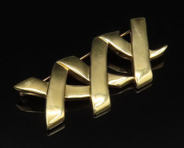 TIFFANY &amp; CO. 18K GOLD - Vintage 1983 Paloma Picasso Triple X Brooch Pin... - $1,820.93