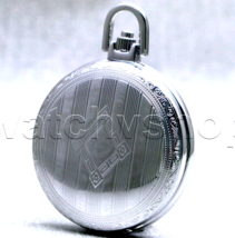 Pocket Watch Silver Color 42 MM Brass Case Watch for Men with Fob Chain P85 - £17.57 GBP
