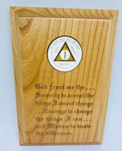 Wood Medallion Holder The Serenity Prayer  - $25.99