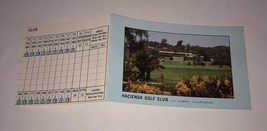 Hacienda Golf Club La Habra, California Vintage Scorecard - $8.12