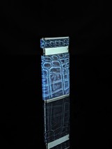 Brizard and Co Sottle Lighter Indigo Croco Pattern NIB - $195.00