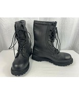 NEW ROCKY RB / 01-01 Black Leather Combat Military Boots - Sz. 7.5 Wide ... - £38.92 GBP