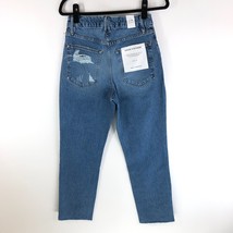 Good American Womens Good Vintage Jeans Distressed Straight Leg Indigo116 2/26 - £57.85 GBP