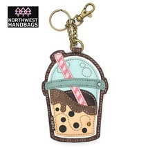BOBA TEA DRINK STRAW KEY FOB COIN PURSE KEYCHAIN CHALA - $18.32